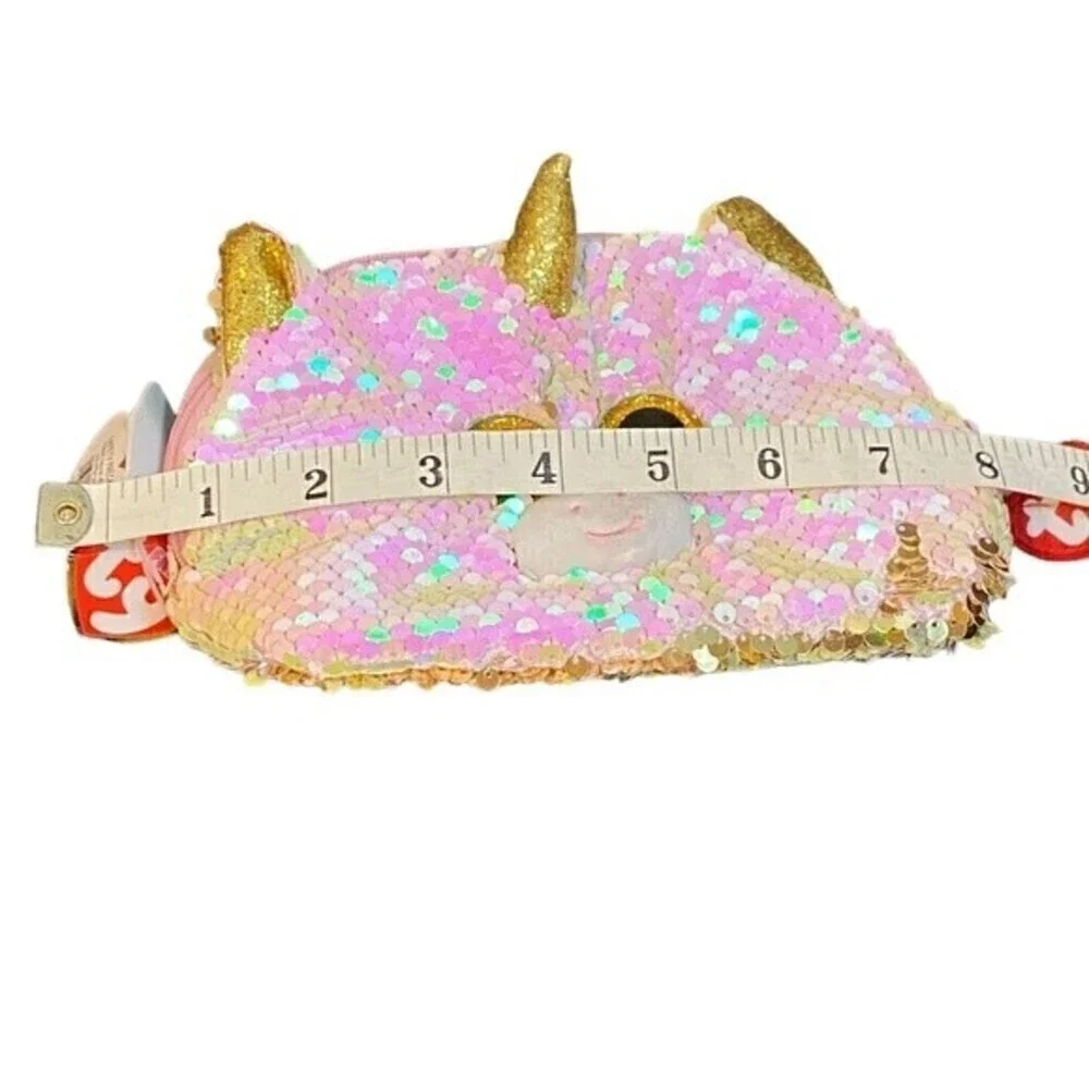 TY Fashion Flippy Sequin Accessory Bag - FANTASIA the Unicorn (8 inch) nwt